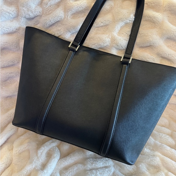 Kate Spade Black Leather Tote with Gold Hardware - Picture 4 of 9